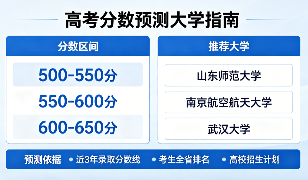 高考分数预测大学概率系统